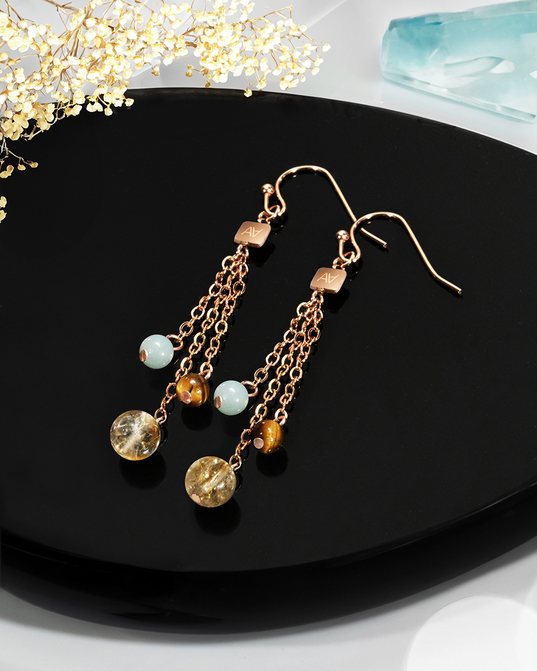 Orecchini Litoterapia Fiducia ed equilibrio interiore