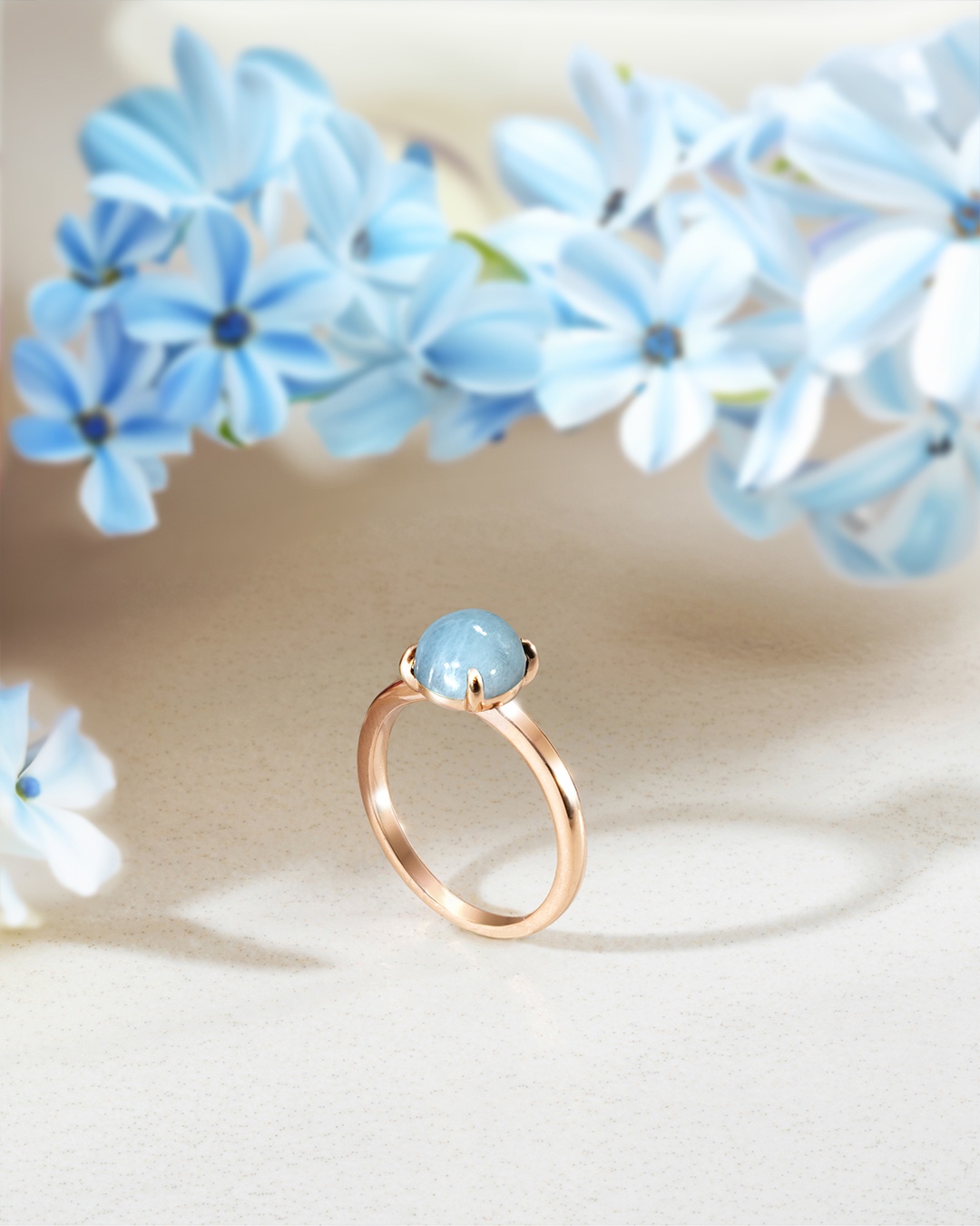 Anello Acquamarina Caprinia