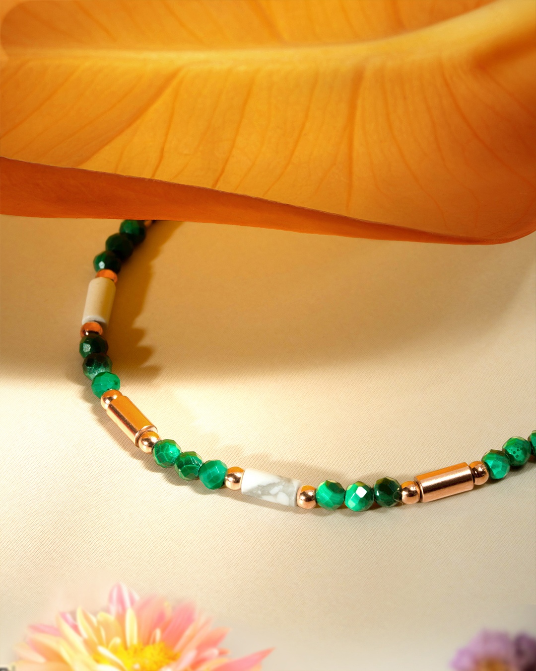 Bracciale Malachite e Howlite Nolanina