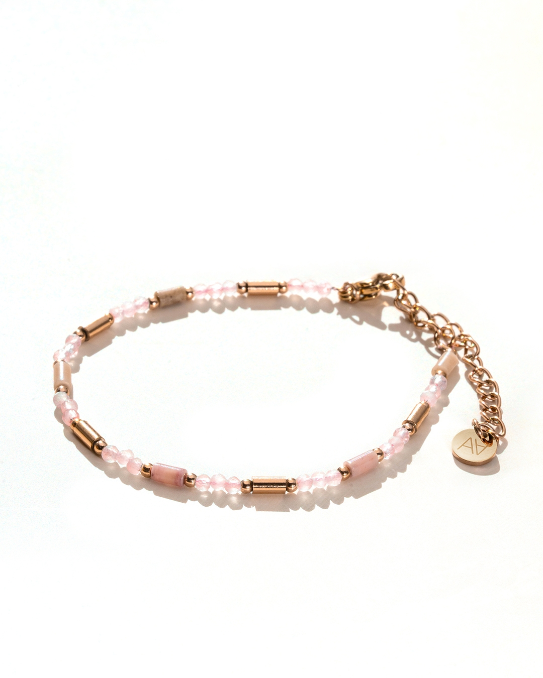Bracciale Quarzo rosa e Rodonite Aresina