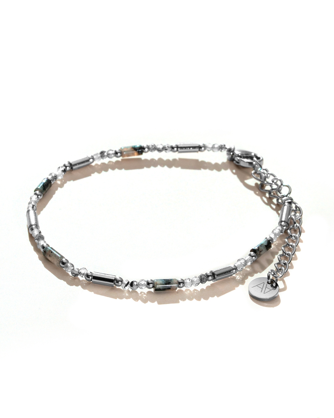 Bracciale Quarzo rutilato tormalinato e Labradorite Adranina