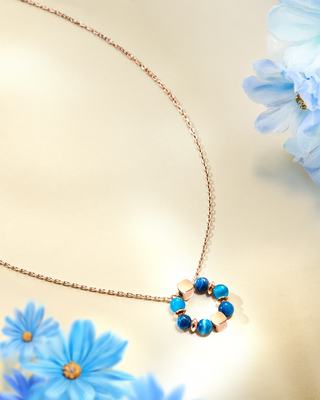 Ciondolo Agata blu Azzuria