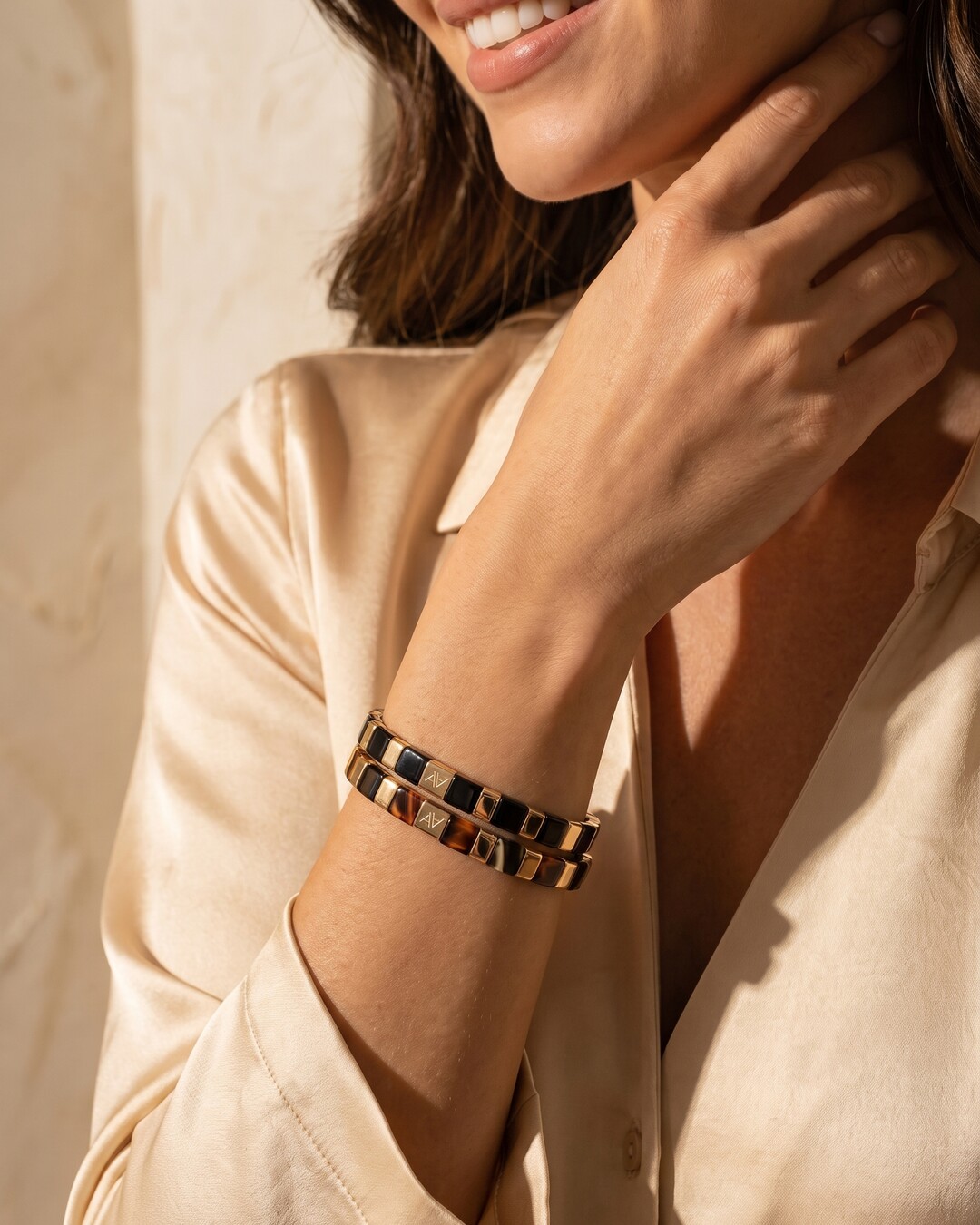 Bracciale Onice e agata nera Duo Forza Interiore