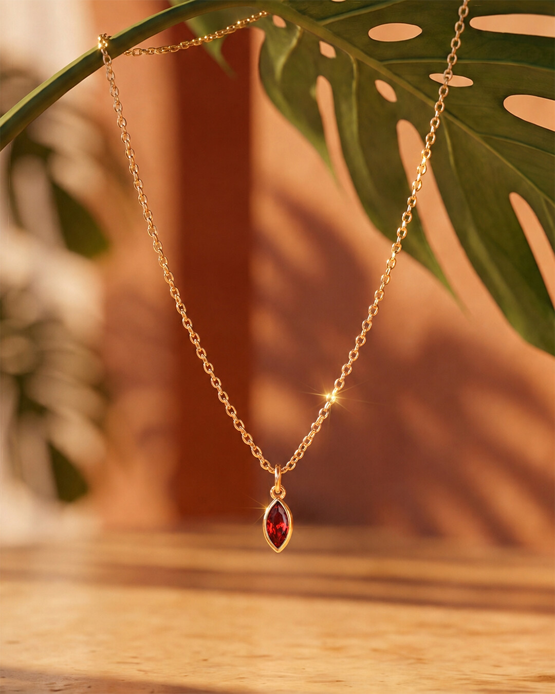 Ciondolo Zircone rosso Montelina
