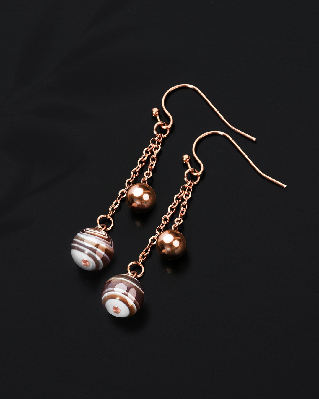 Orecchini Agata del Botswana Avellini Oscuro