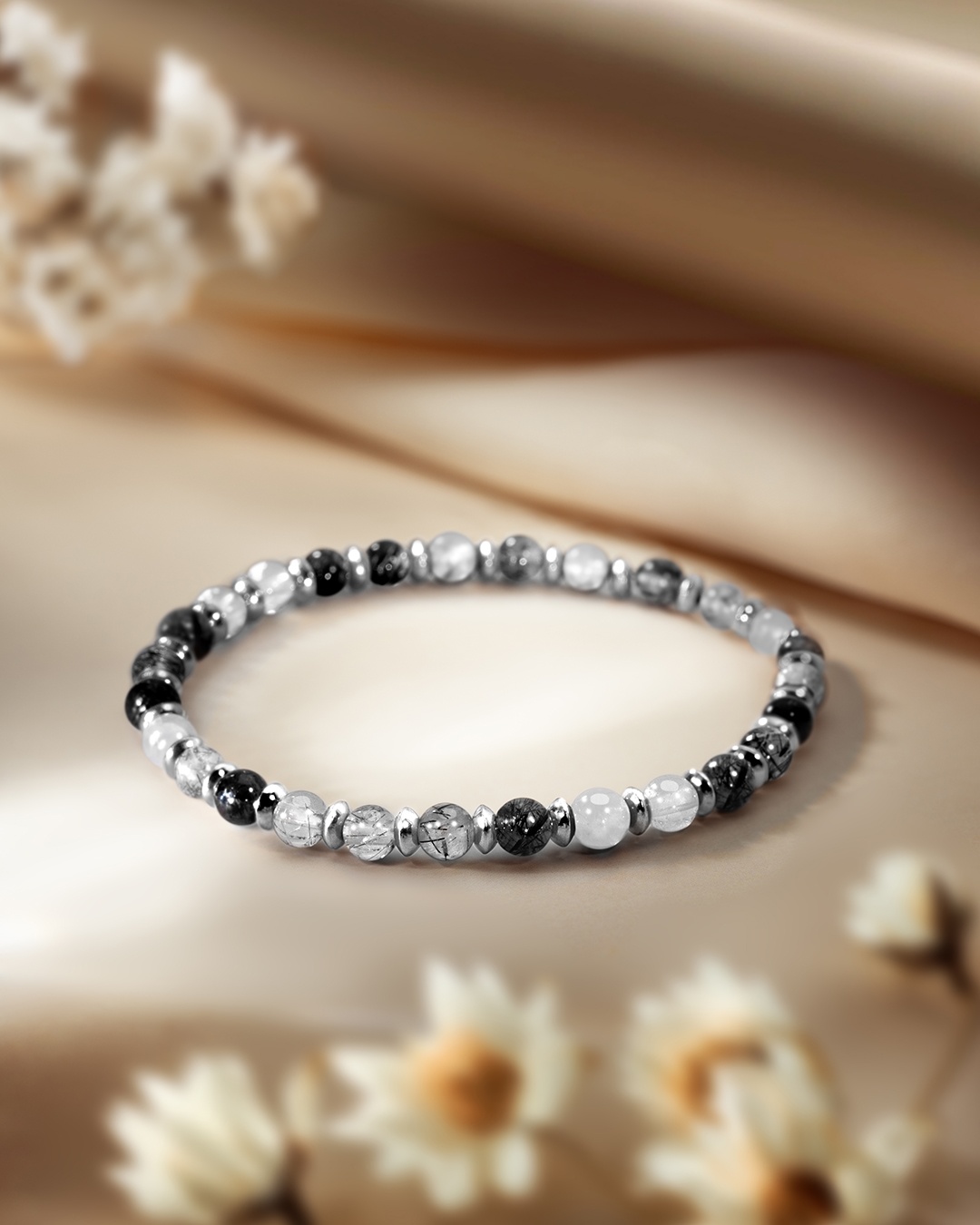 Bracciale Quarzo rutilato tormalina Riminito